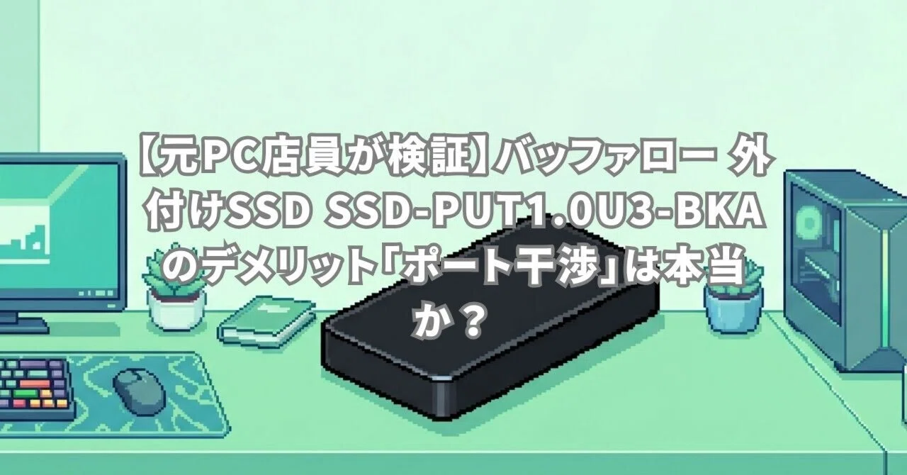 元PC店員が検証】バッファロー 外付けSSD SSD-PUT1.0U3-BKAの 