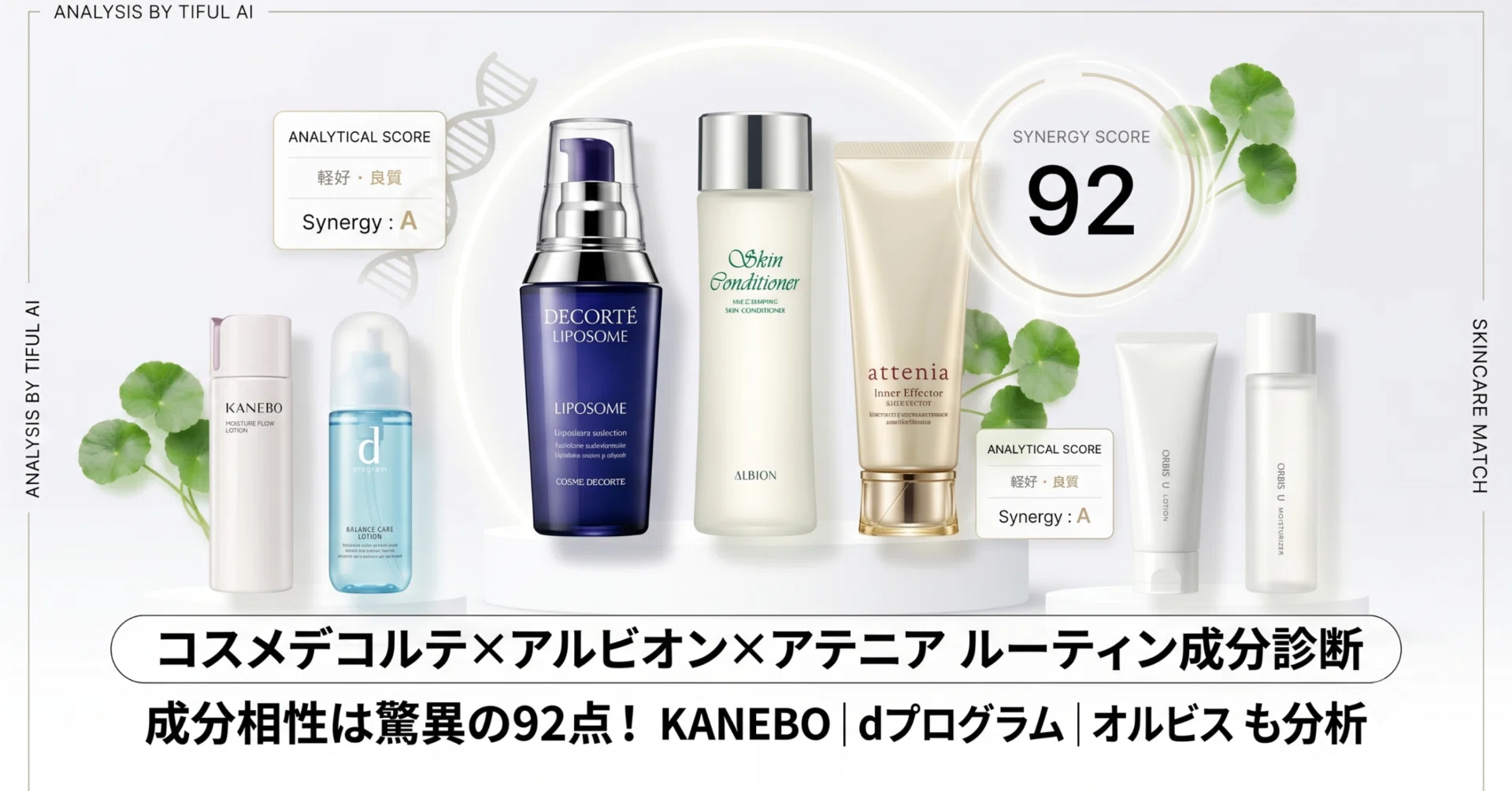 コスメデコルテ×アルビオン×アテニアをルーティンで使ったら成分相性は 