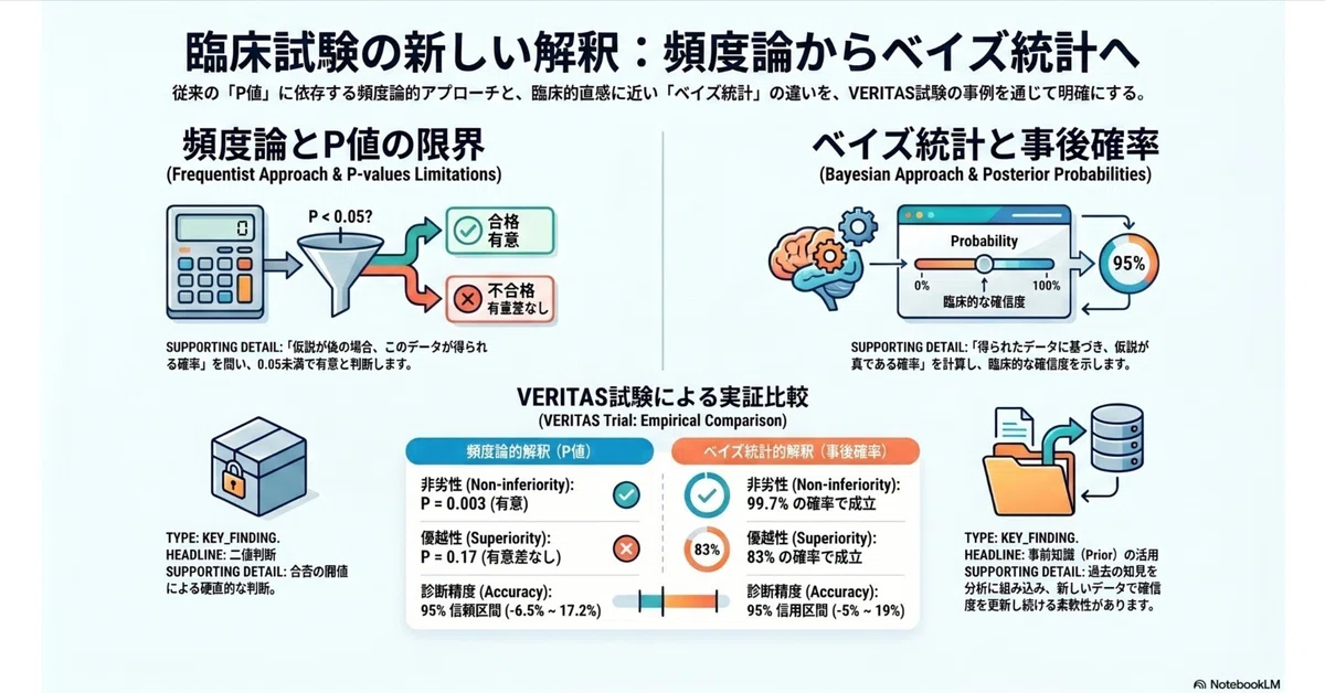 臨床試験におけるベイズ統計学の有用性：VERITAS試験事例での考察｜Makisey