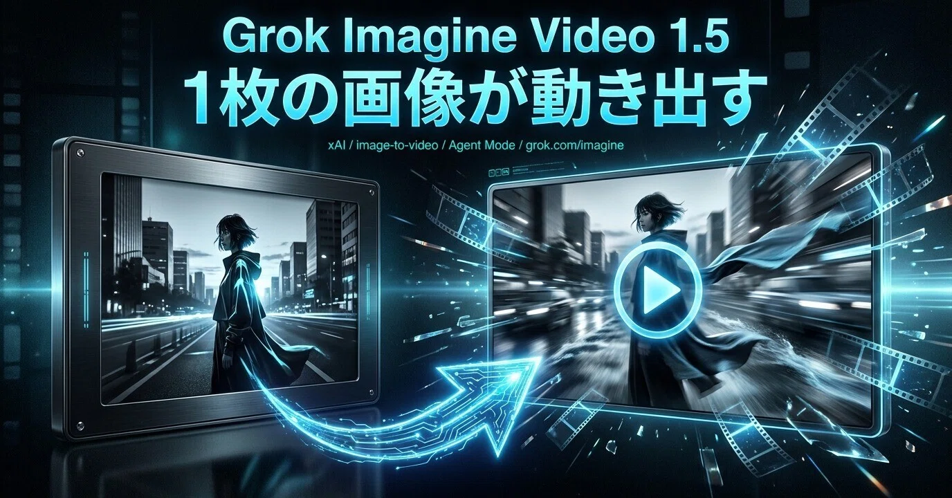 速報】xAI が画像→動画AI「Grok Imagine Video 1.5」を公開