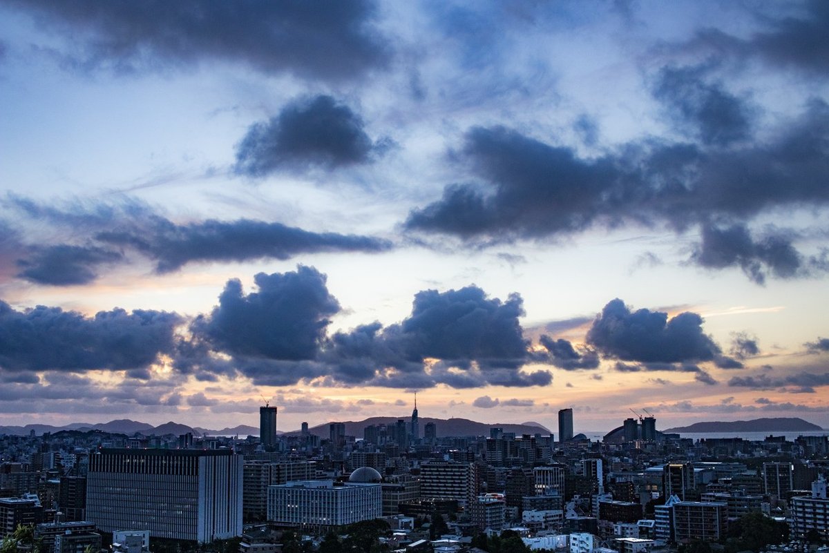 （リサイズ）20200619風景-002（福岡市、夕日）