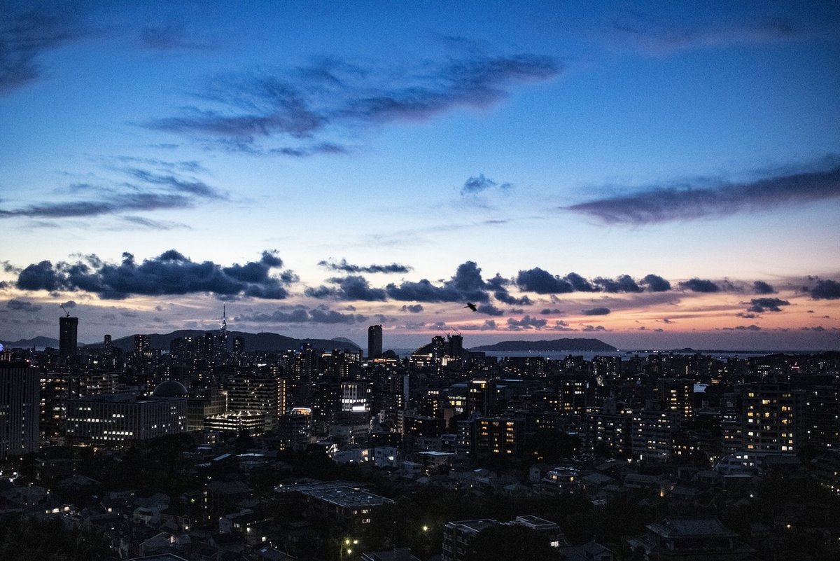 （リサイズ）20200619風景-032（福岡市、夕日）