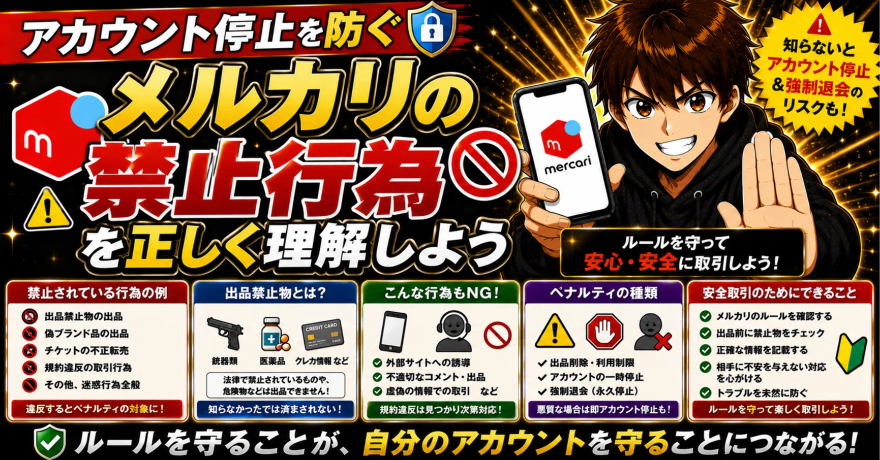メルカリで一発アウト。手元にない商品は出品NGです。｜メルカク