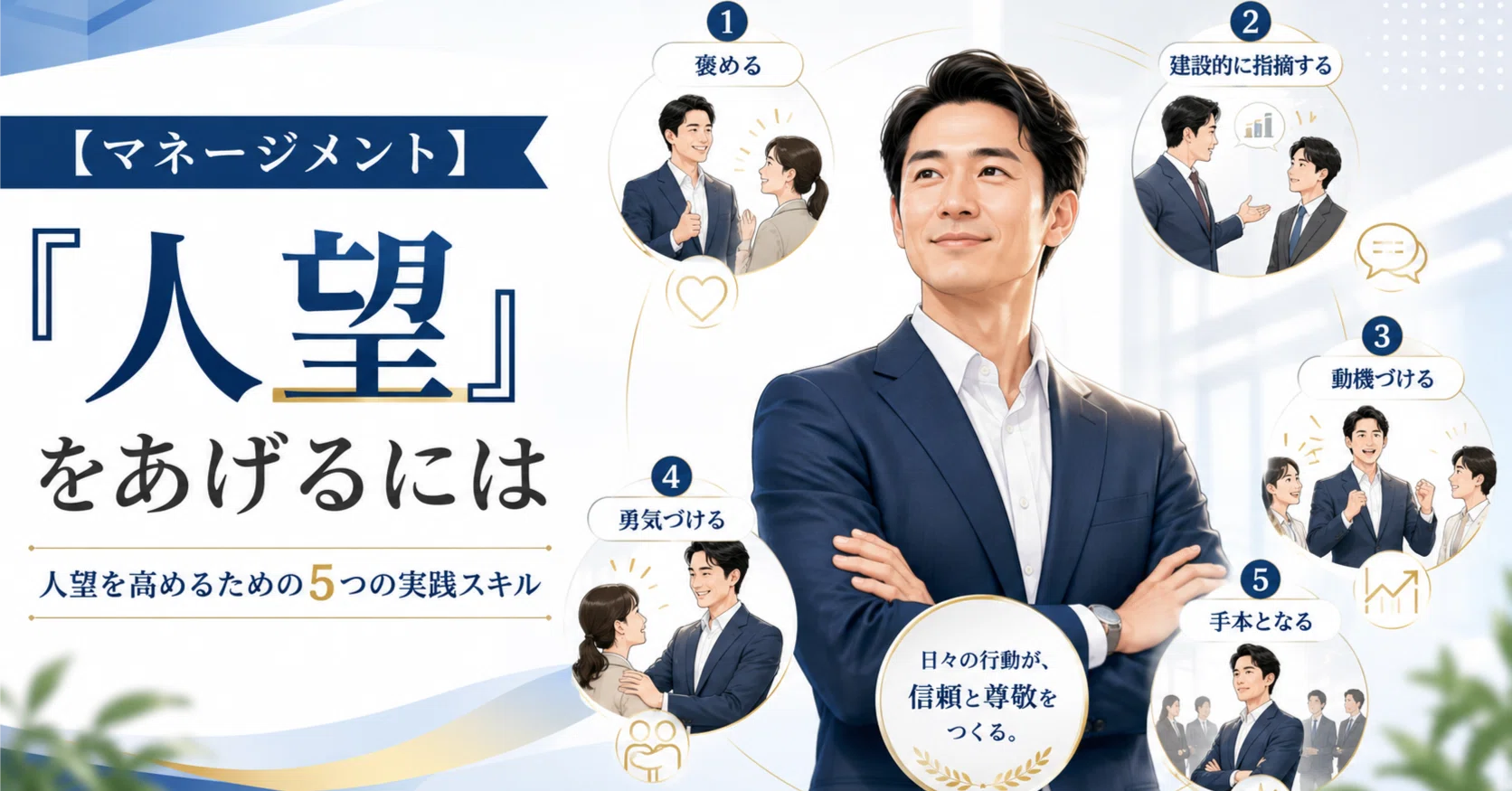 マネージメント】「人望」あげるには 〜 人望を高めるための5つの実践