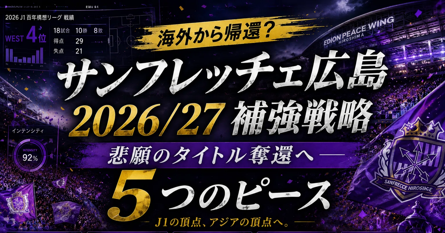 サンフレッチェ広島2026-27シーズン年シーズンに向けたIN 予想｜ヤマス