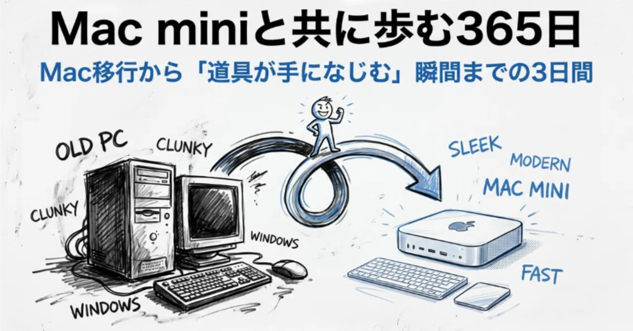 Mac miniと共に歩む365日⑤｜Mac移行から道具が手になじむ瞬間｜ぐっち