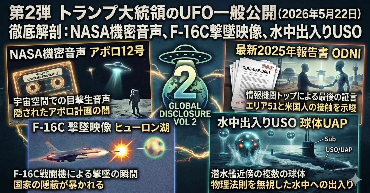 第2弾 トランプ大統領のUFO一般公開（2026年5月22日）NASAが隠した