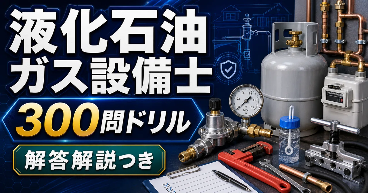 液化石油ガス設備士】300問ドリル｜試験前チェック｜ニッチ資格ラボ