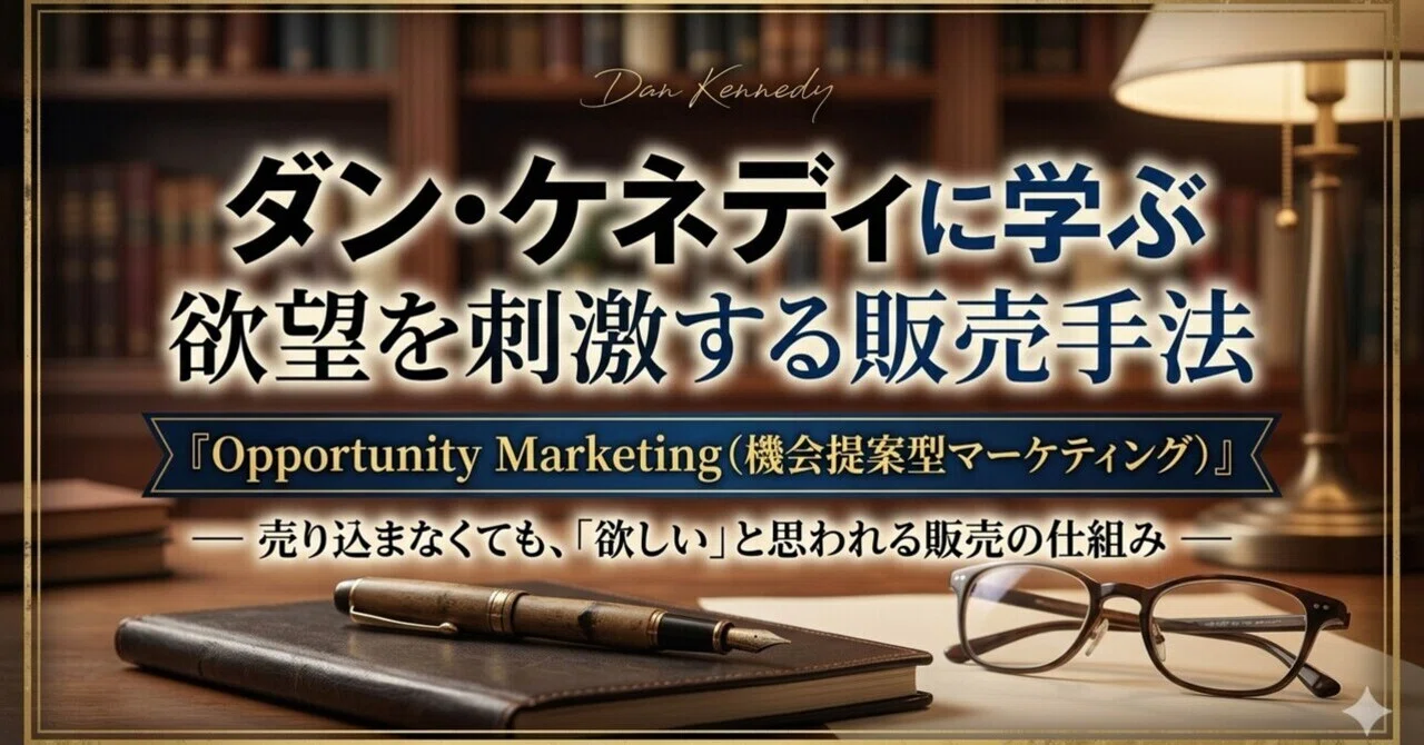 ダン・ケネディに学ぶ 欲望を刺激する販売手法『Opportunity Marketing