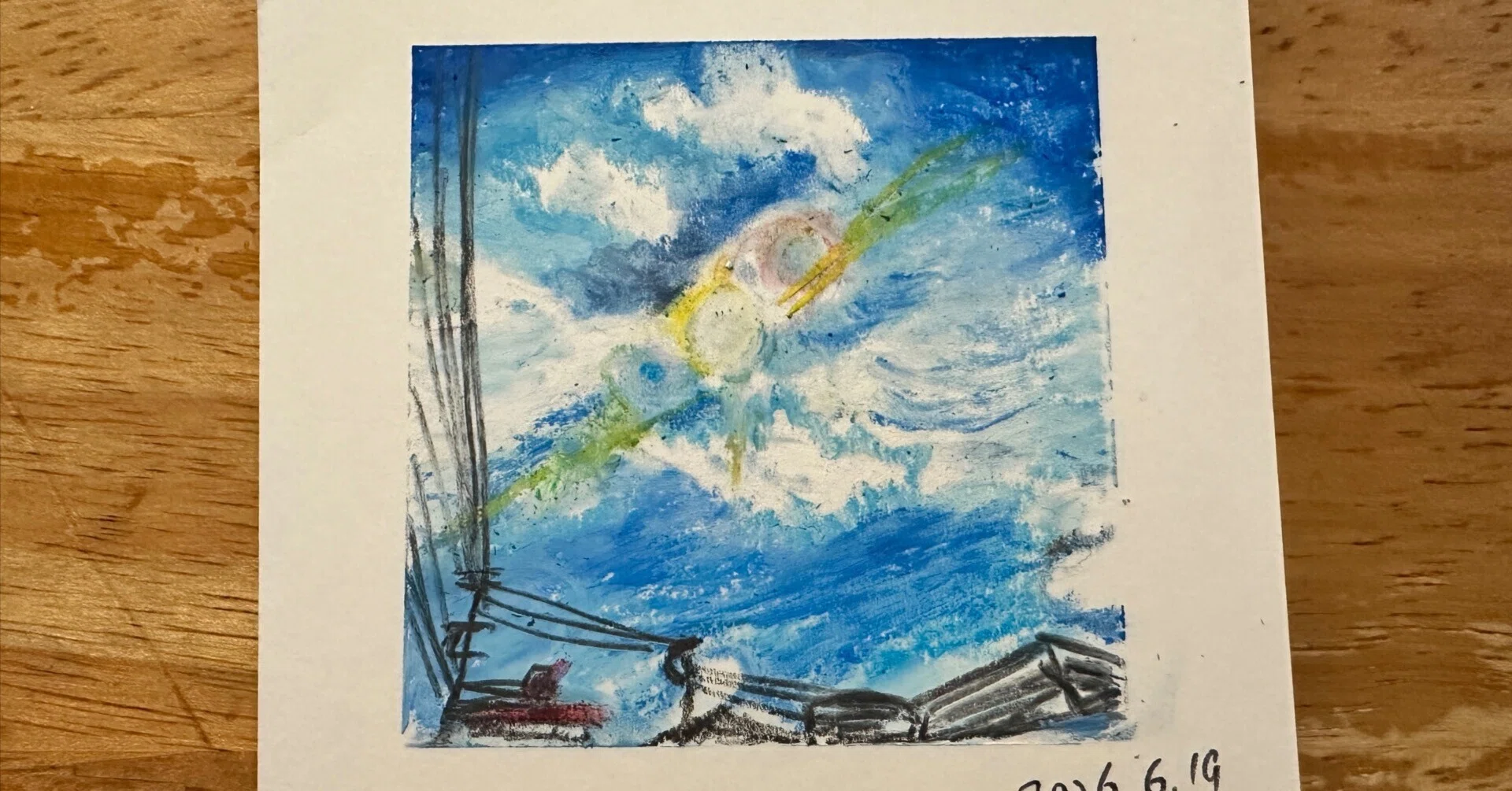 絵描きhiro C「青空の破片」 空を描く｜絵・人生・映画・那覇時々やんばる・妄想ビルの雑記 by 宮平