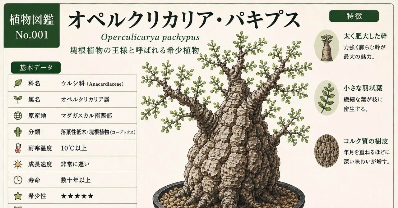 第1章 オペルクリカリア・パキプスとは― 塊根植物の王様と呼ばれる理由