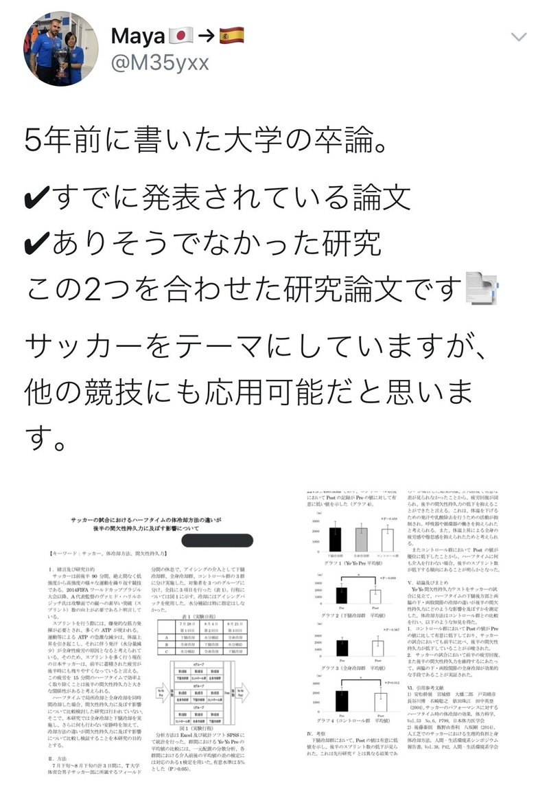 卒業論文編 サッカーの試合におけるハーフタイムの体冷却方法の違いが 後半の間欠性持久力に及ぼす影響について Maya Note