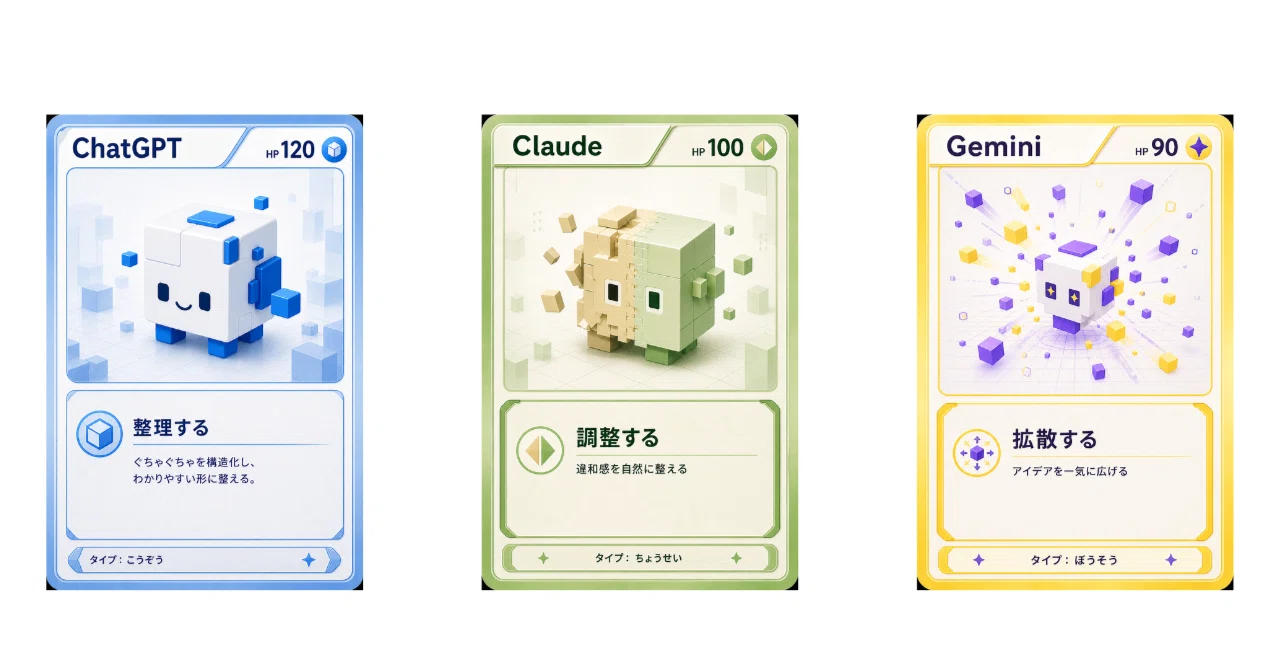 AI達にポケモンカードを見せたら品評会が始まった｜わか｜50代、AIで