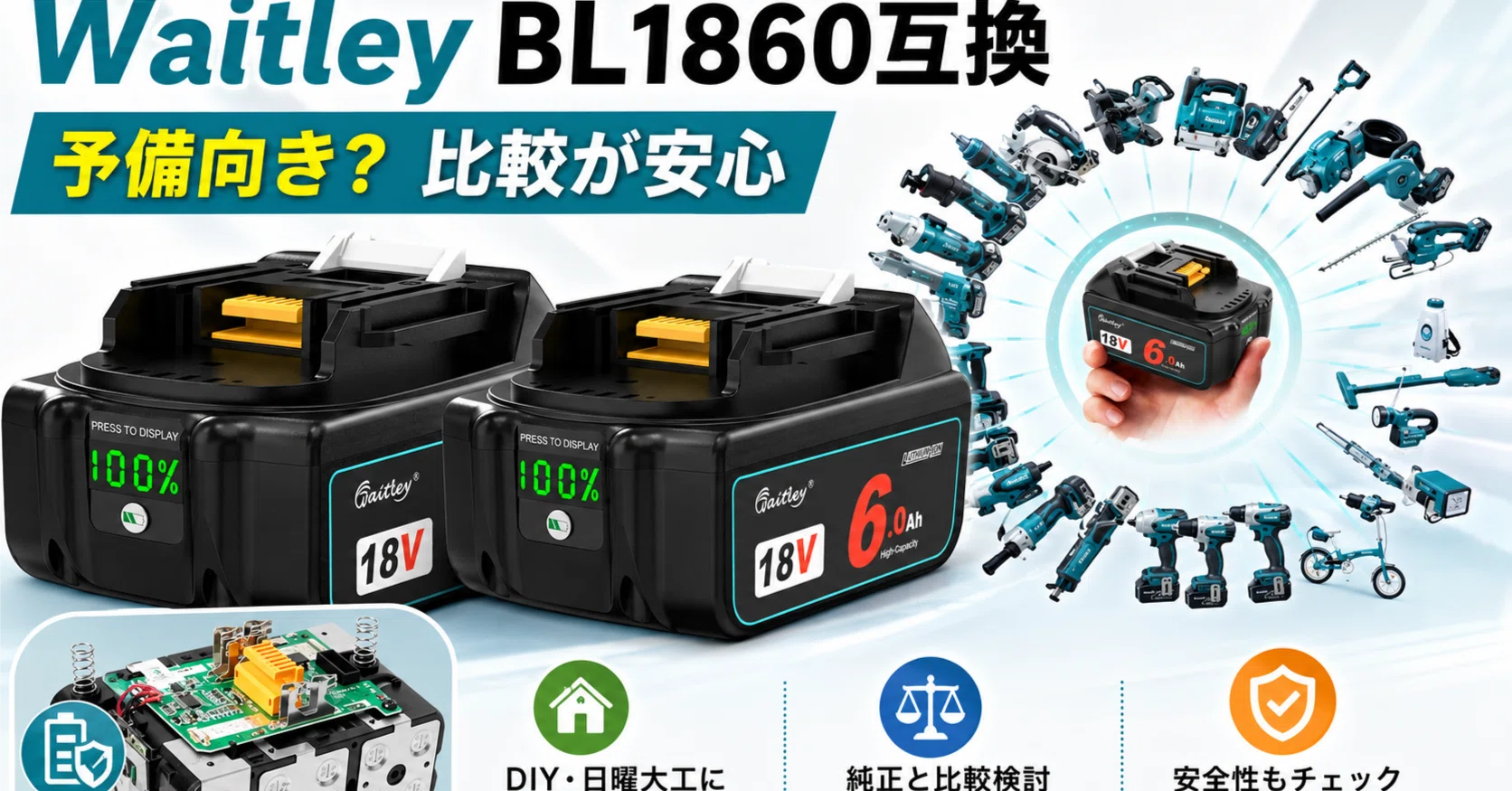 waitleyマキタ BL1860 互換｜作業服比較ラボ