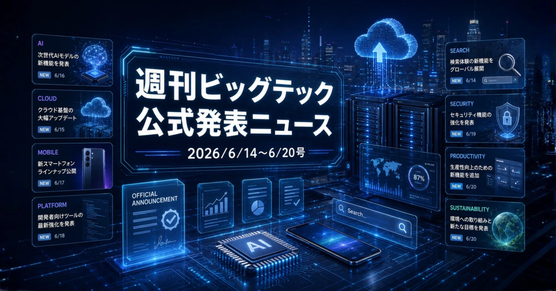 週刊ビッグテック公式発表ニュース(2026/6/14〜6/20号)｜Yasuhito Morimoto