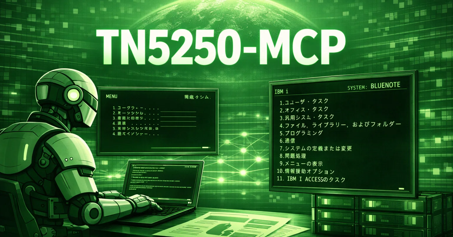 5250画面をAI操作する唯一の解決策 TN5250-MCP Server で IBM i(AS/400