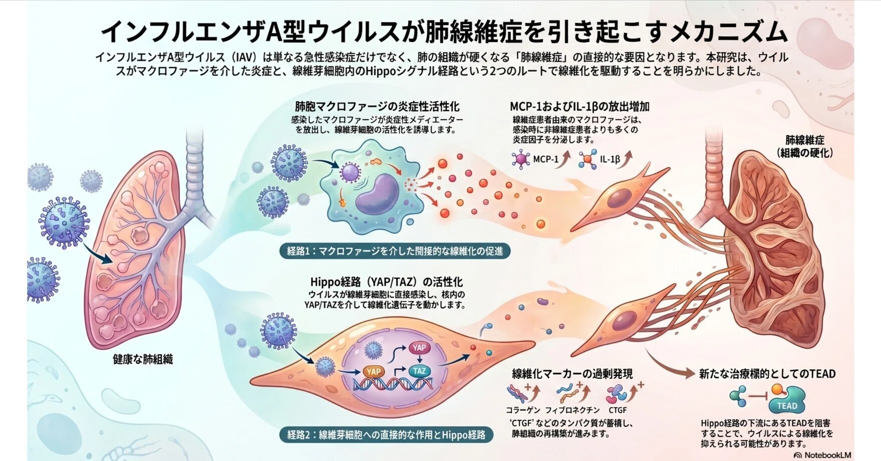 ウイルスが去った後も続く肺のSOS！ インフルエンザはいかにして肺を