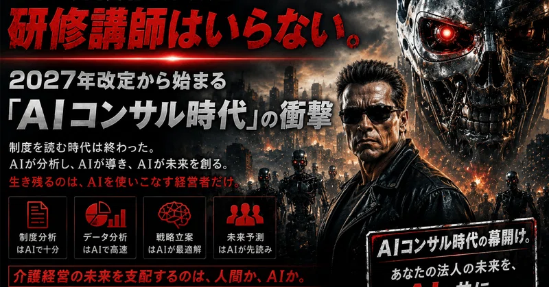 もう、介護報酬改定研修講師はいらない。2027年改定から始まる「AIコンサル時代」の衝撃 eyecatch