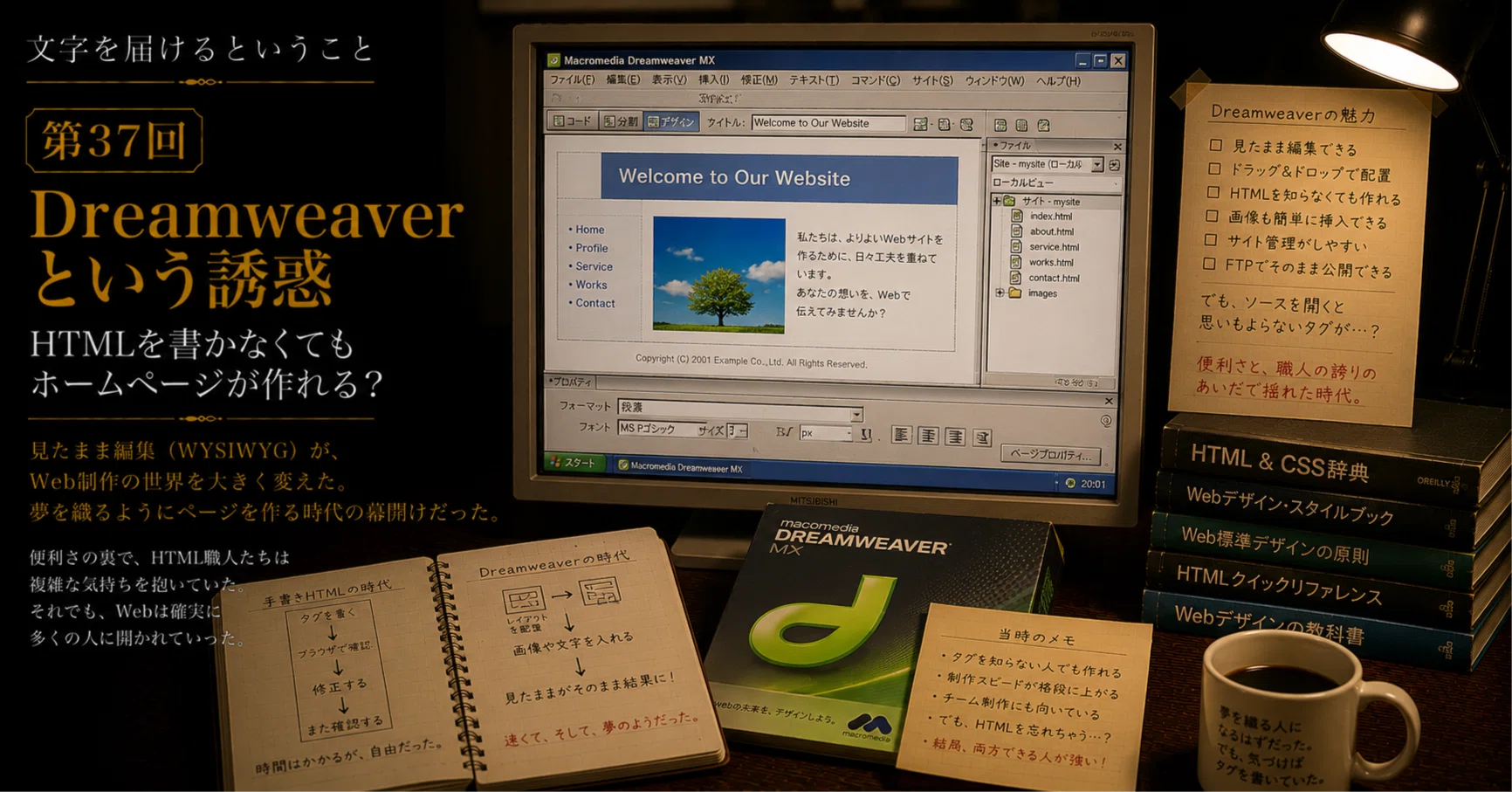 文字を届けるということ 第37回 | Dreamweaverという誘惑 〜HTMLを書か