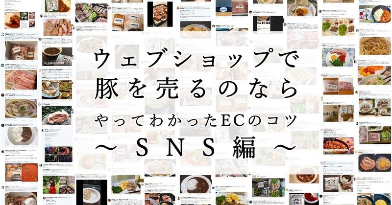 ウェブショップで豚を売るのなら〜やってわかったECのコツ SNS編〜