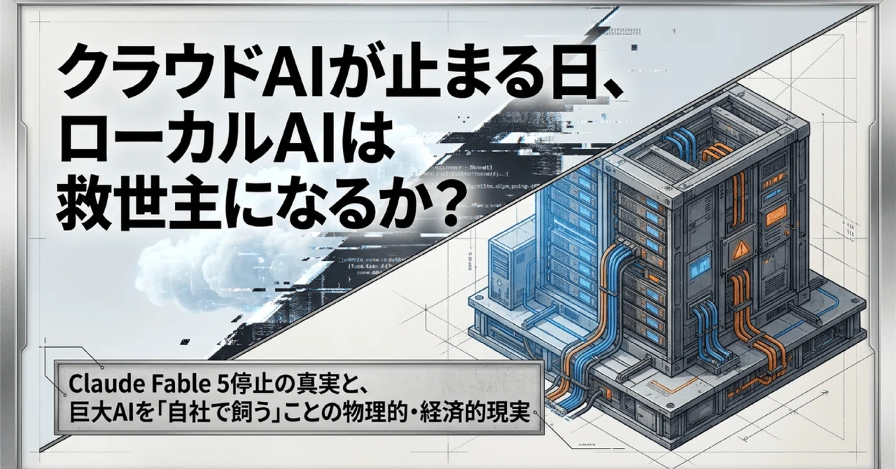 クラウドAI停止の衝撃と「自前AI」の落とし穴:GLM-5.2から学ぶ、中小企業のためのAI生き残り戦略(2026年6月版)
