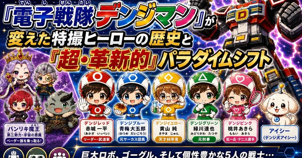 スーパー戦隊の夜明け】『電子戦隊デンジマン』が変えた特撮ヒーローの