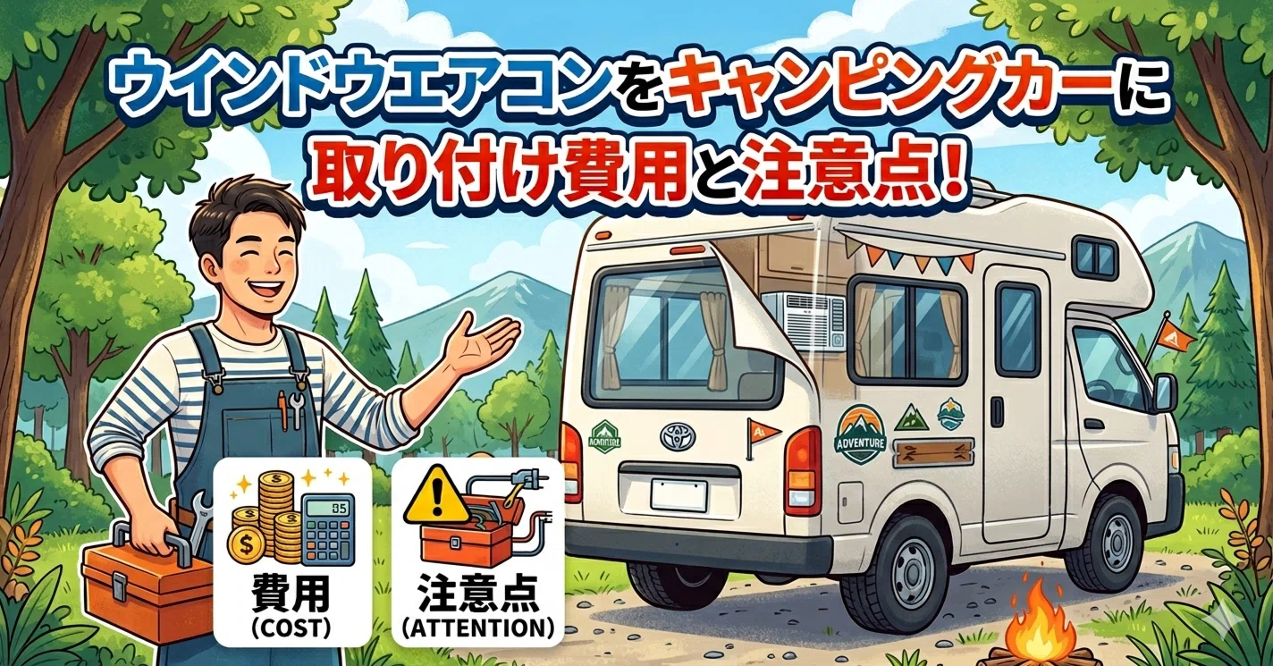 窓用エアコン編】格安ウインドウエアコンをキャンピングカーに