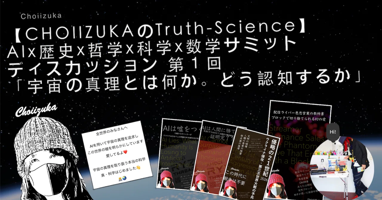 【CHOIIZUKAのTruth-Science】AIx歴史x哲学x科学x数学サミットディスカッション 第1回「宇宙の真理とは何か。どう認知 ...