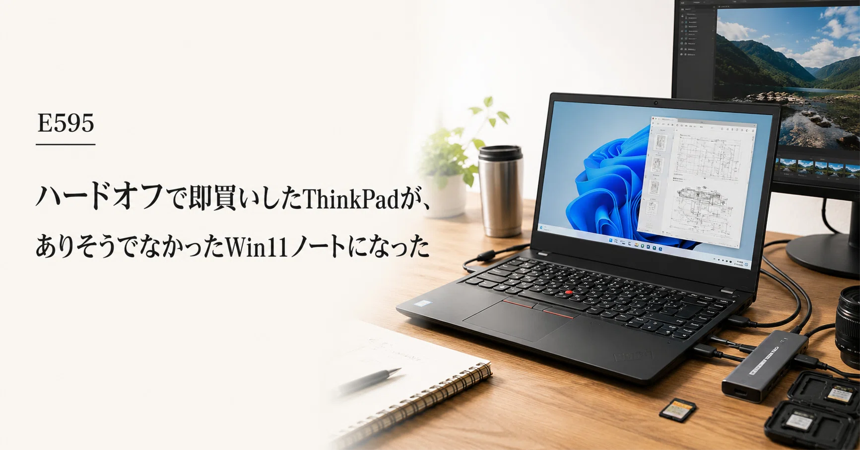 眠っていた道具を起こす】 E595 ハードオフで即買いしたThinkPadが