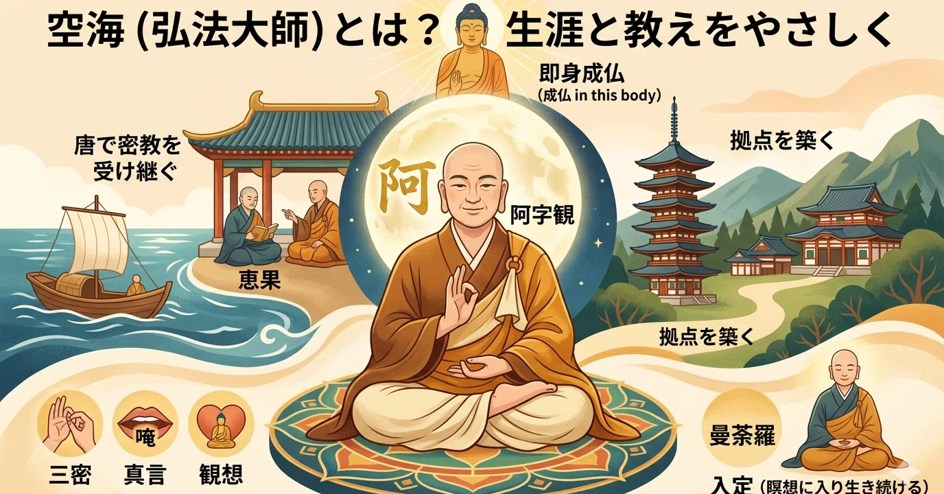 空海（弘法大師）とは？生涯と教えをやさしく｜Bentou Hinomaru