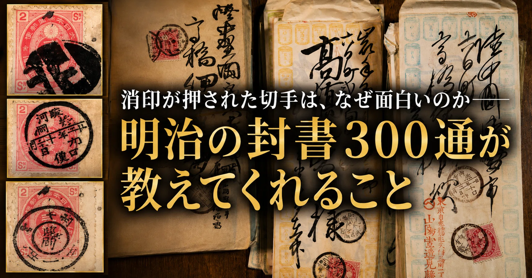 消印が押された切手は、なぜ面白いのか──明治の封書300通が教えて