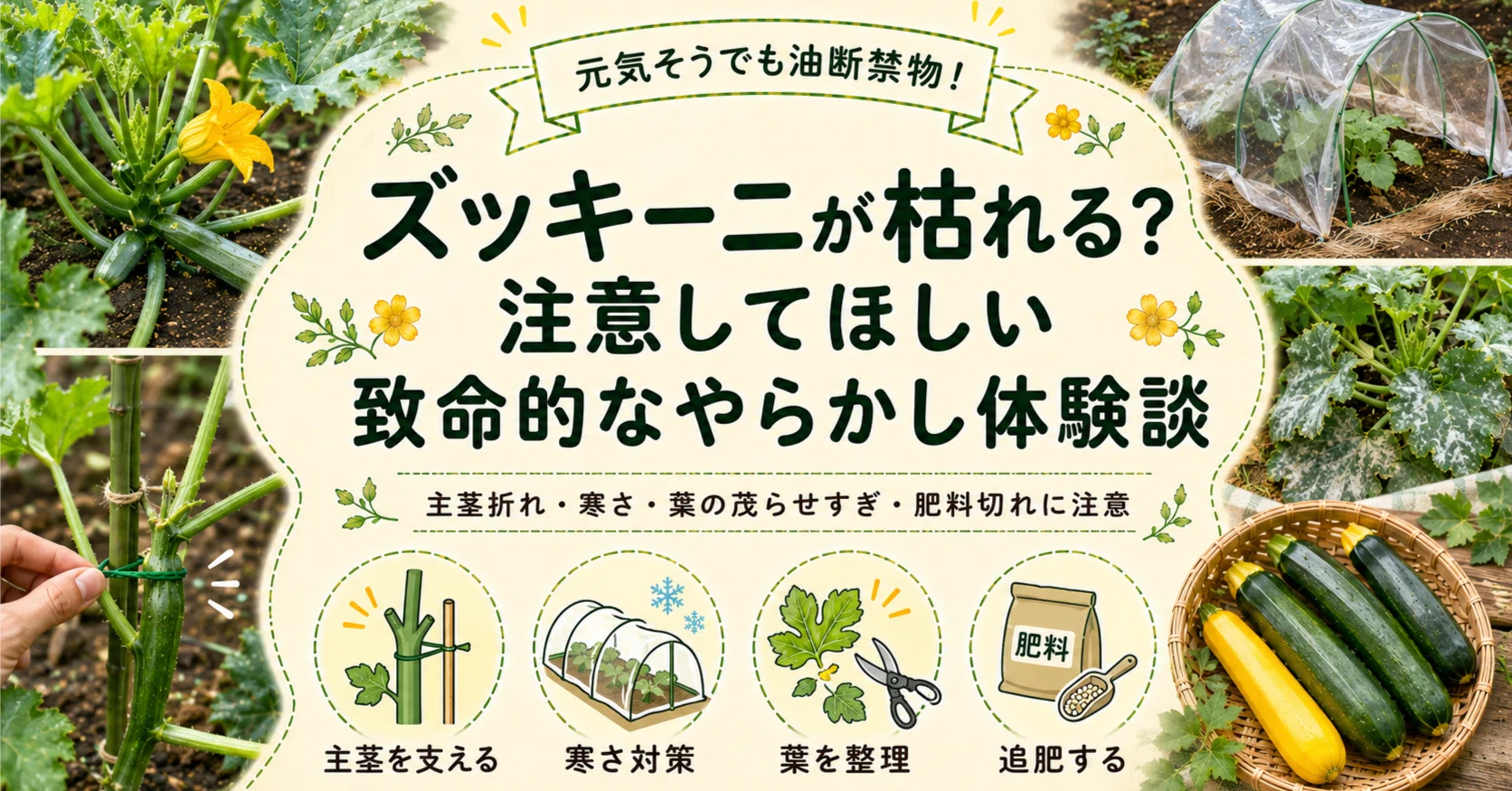 ズッキーニ 肥料 不足