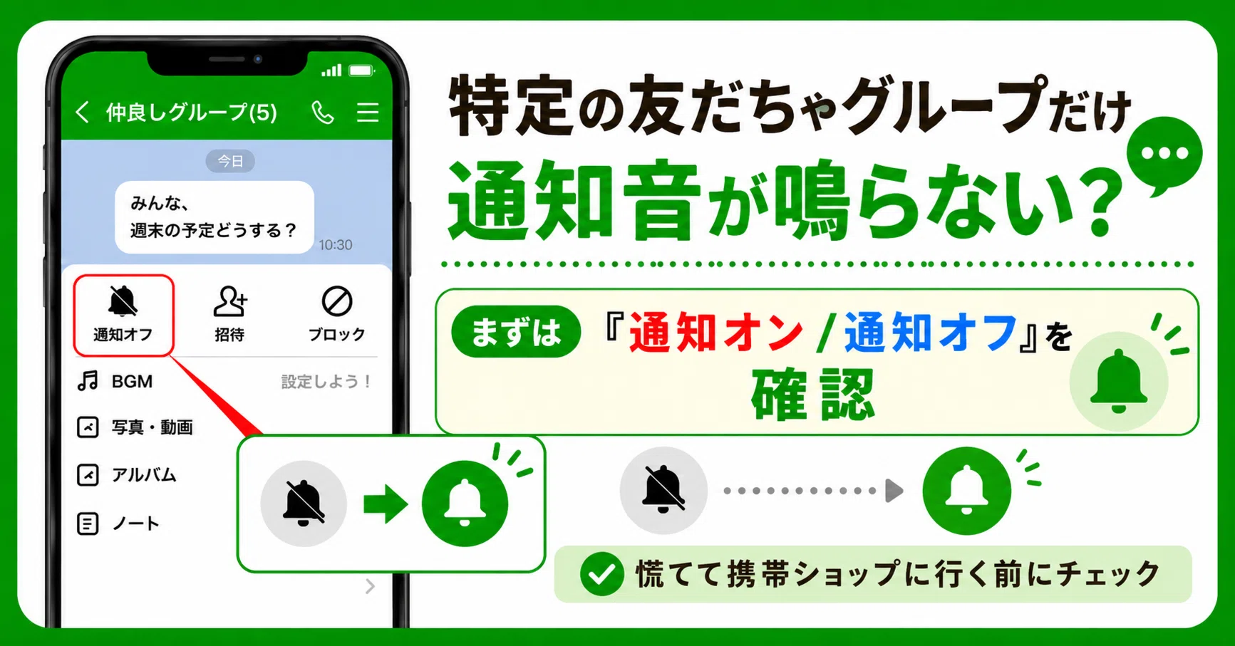 ライン の 通知 音 が 鳴ら ない