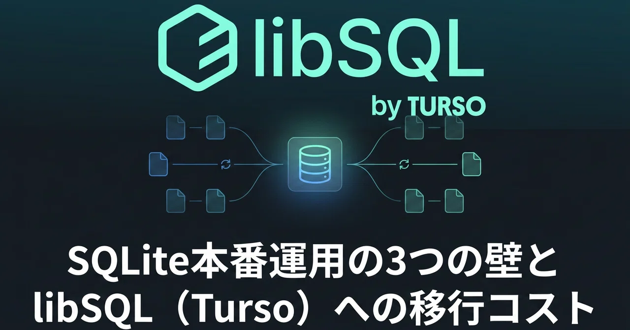 Turso Sqlite SQLite本番運用の3つの壁とlibSQL(Turso)への移行コスト|天京祐輔