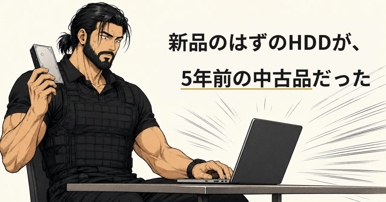 新品のはずのHDDが、5年前の中古品だった｜高村康博