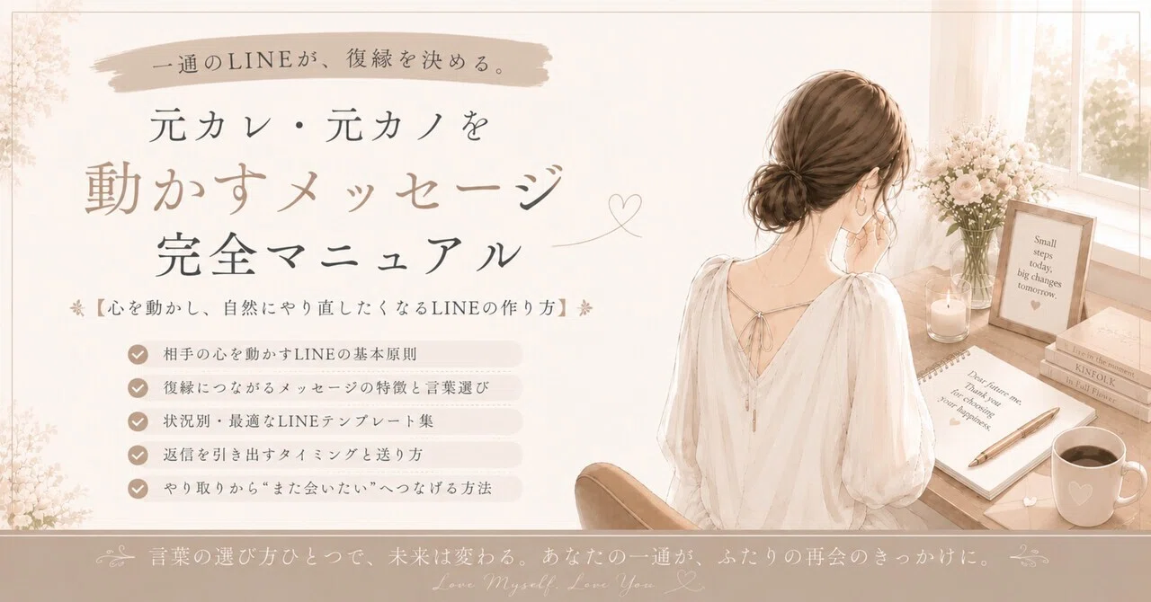 一通のLINEが、復縁を決める。元カレ・元カノを動かすメッセージ完全
