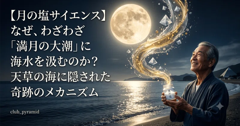 【月の塩サイエンス】なぜ、わざわざ「満月の大潮」に海水を汲むのか？天草の海に隠された奇跡のメカニズム