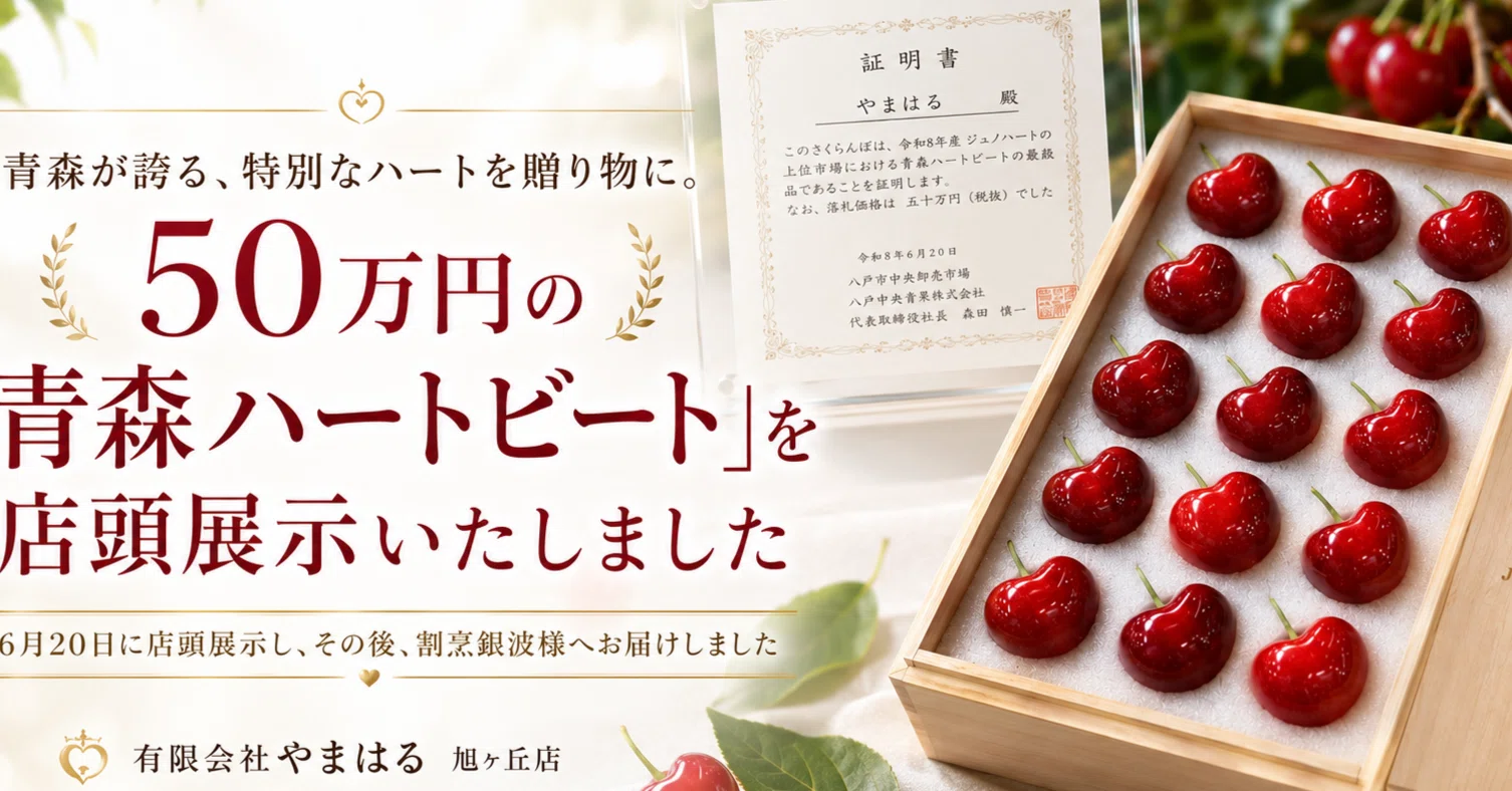 青山リボン　ツインハート　メタリックタイニーハート　まとめ売り 青森が誇る、特別なハートを贈り物に。50万円の「青森ハートビート」を