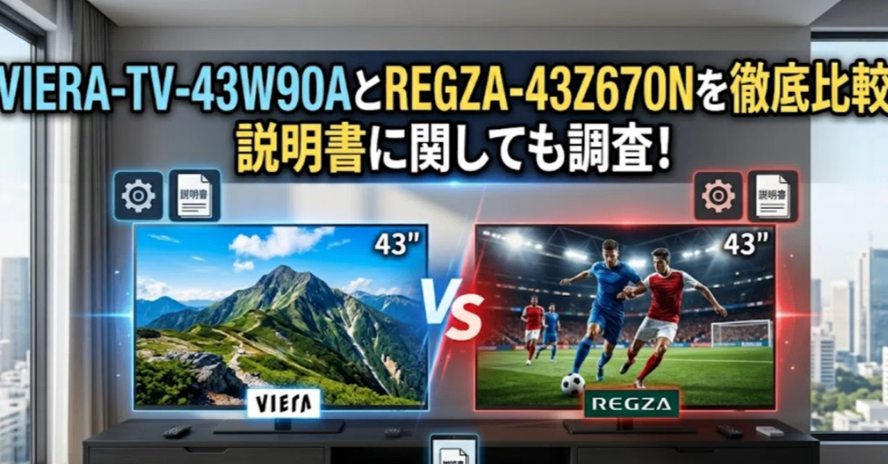 VIERA-TV-43W90AとREGZA-43Z670N を徹底比較!説明書に関しても調査