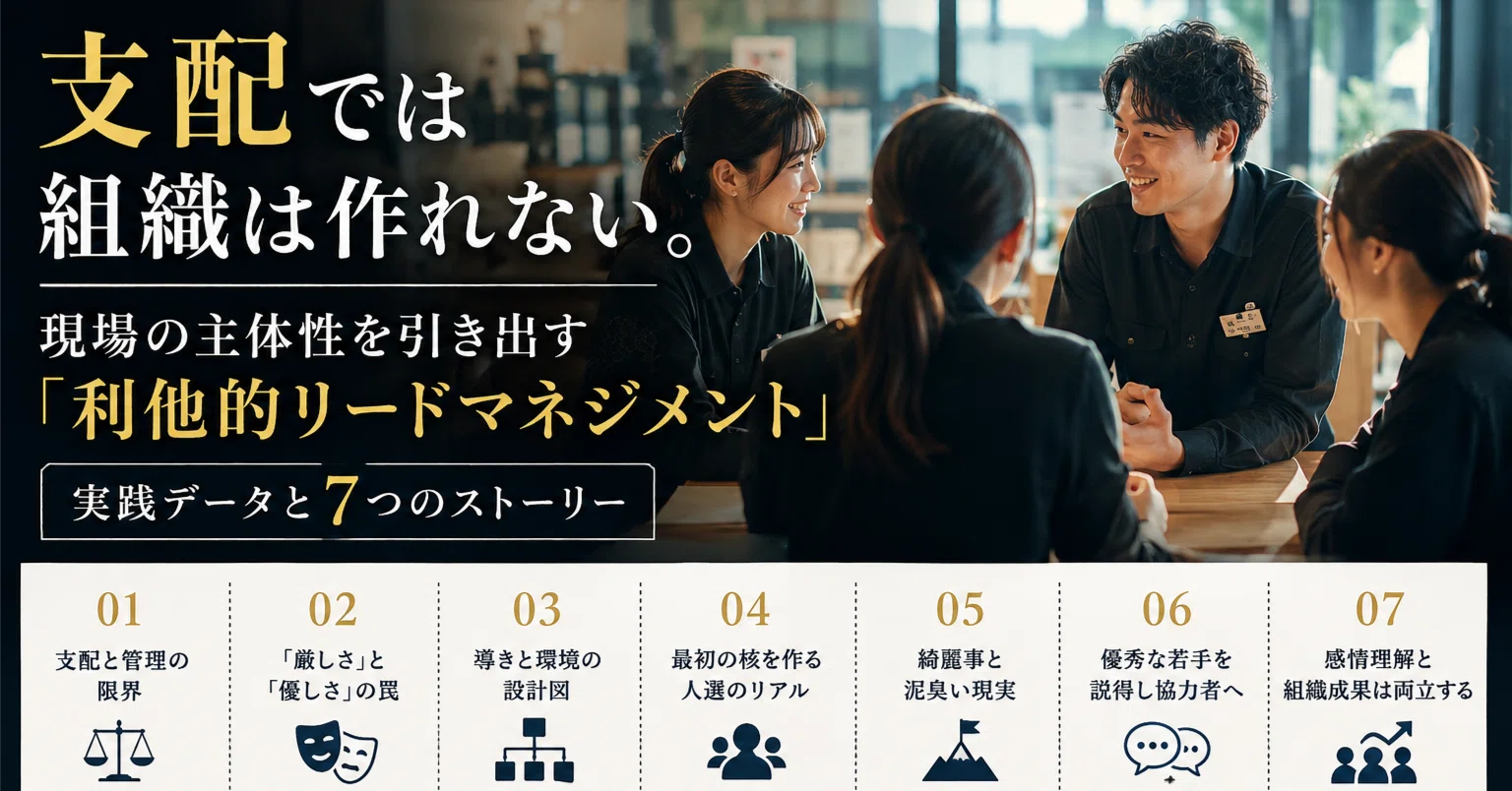 人は管理では育たない。現場で起きた組織改革の全記録〜前編〜」【利他