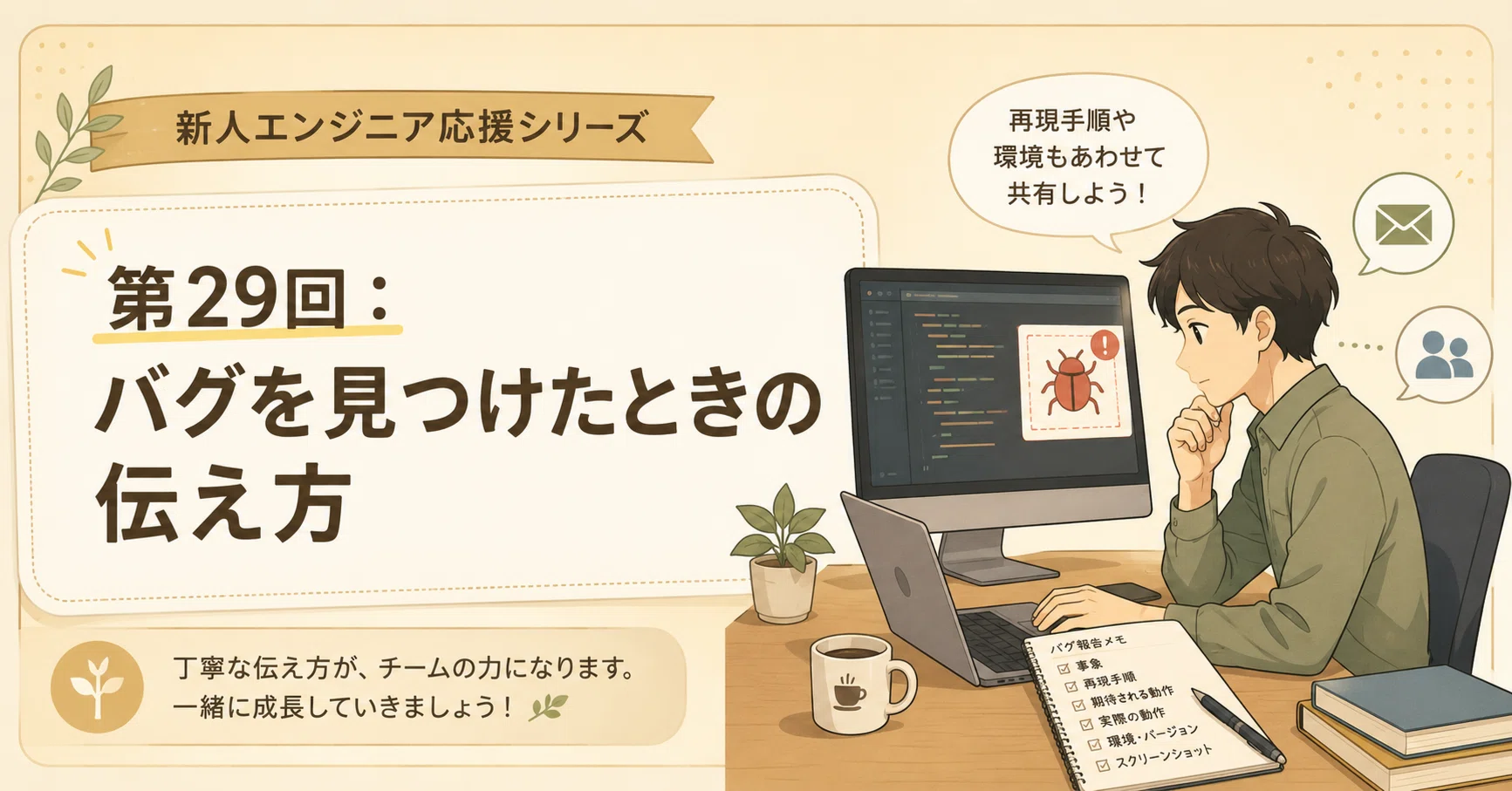 第29回：バグを見つけたときの伝え方｜ひろ｜Engineer for You