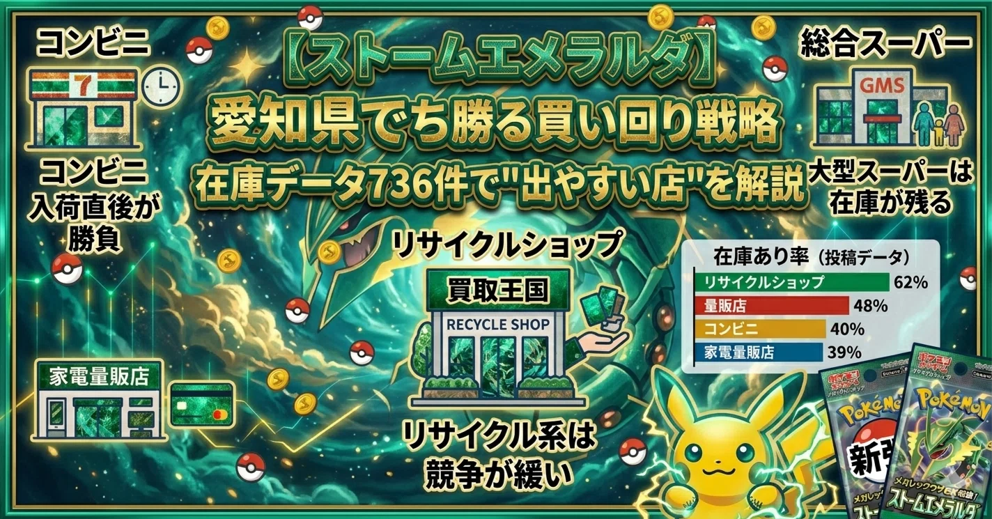 ストームエメラルダ】愛知県で在庫を勝ち取る買い回り戦略｜在庫データ