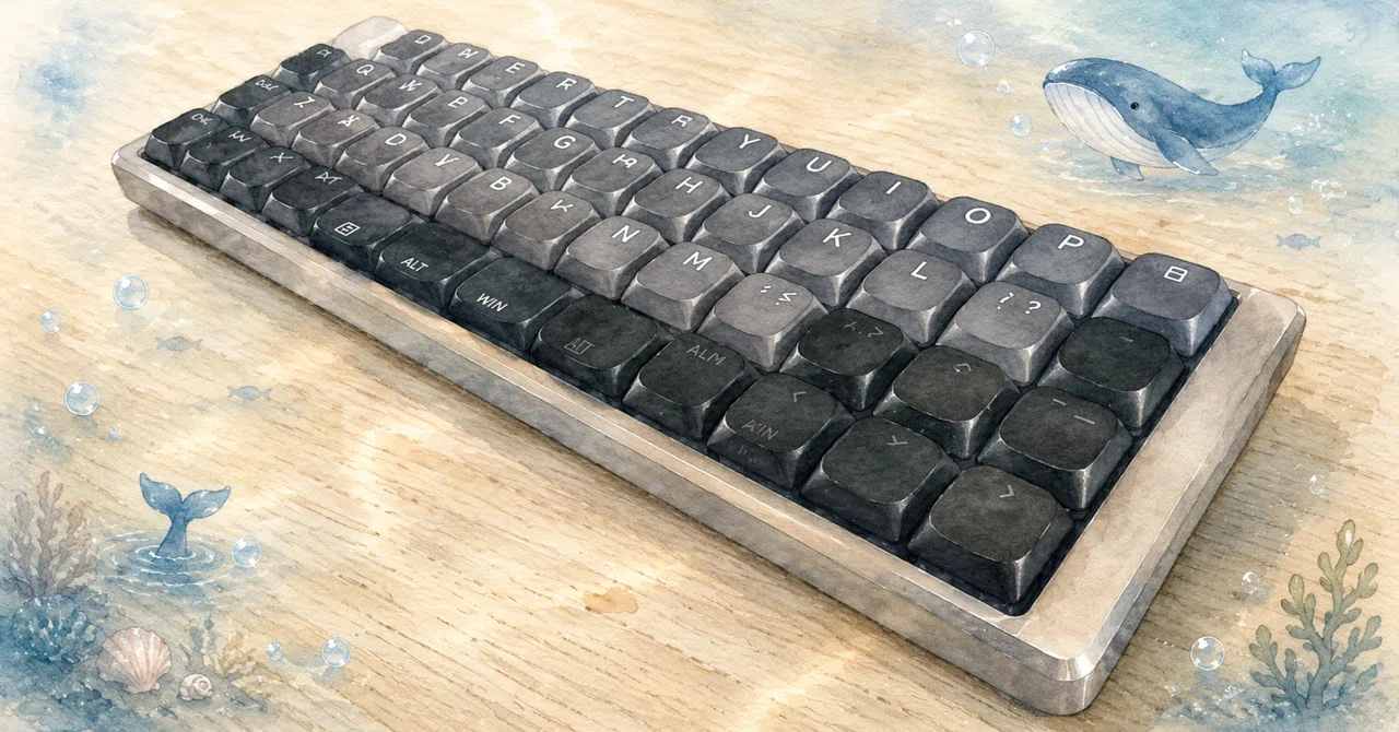 ガジェット】GoForty v2 Ortho｜「深海の鯨」をテーマに組んだ40