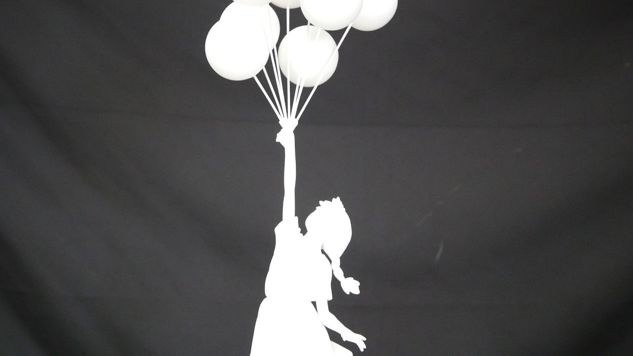 MONKEY SIGN DRIP REVERSE Ver 白黒 BANKSY Sculpture “Monkey sign” from Banksy - Dope! Gallery