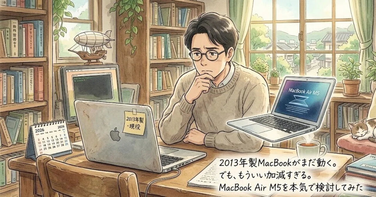 2013年製MacBookがまだ動く。でも、もういい加減すぎる。MacBook Air 