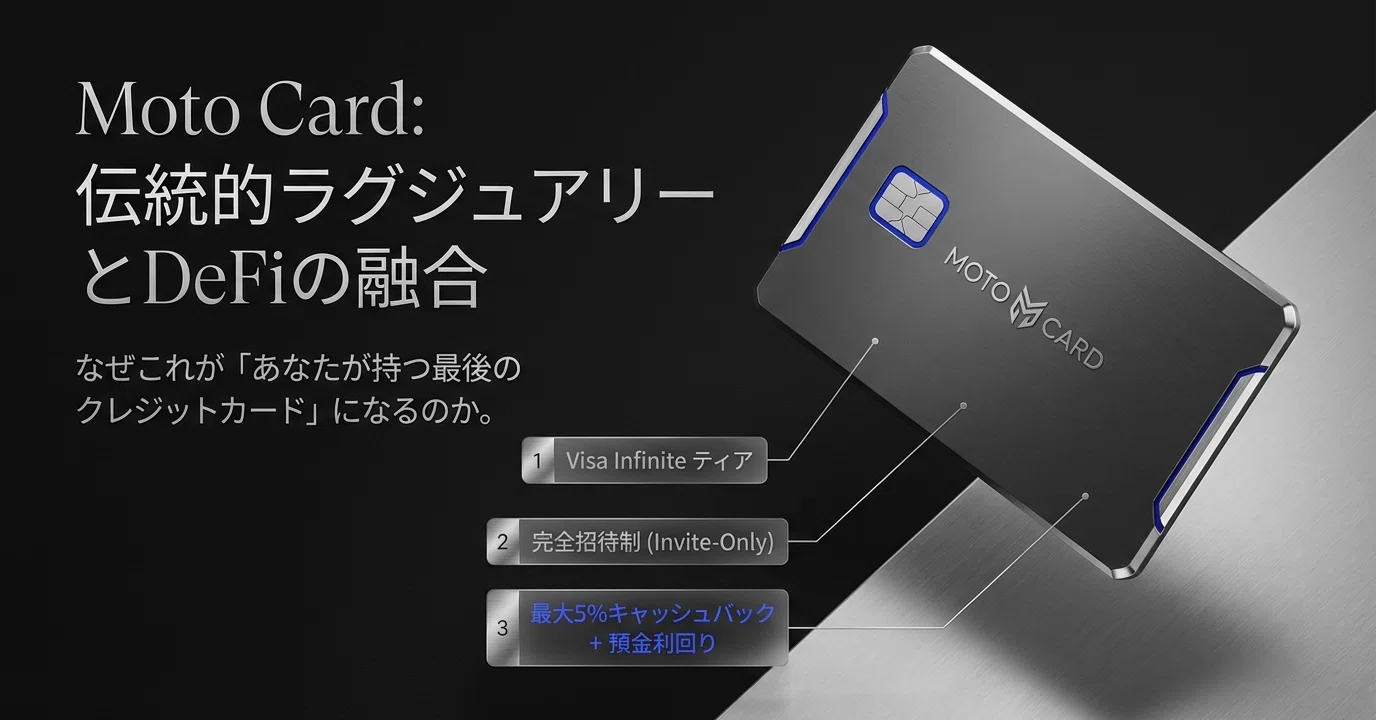 Moto Card（moto-card.com）とは？DeFiで最大5%キャッシュバック＋預金