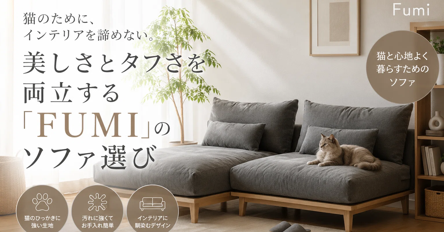 猫のために、インテリアを諦めない。美しさとタフさを両立する「FUMI