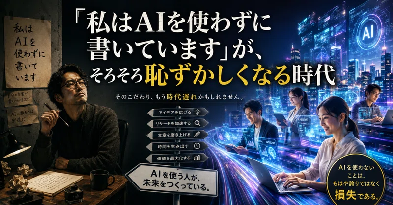 私はAI使わずとも・・・が痛い eyecatch