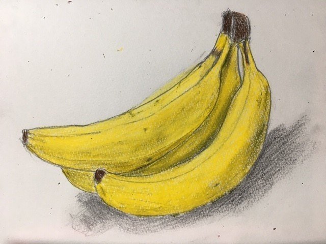 バナナのスケッチ｜ヤダマニアート（矢田明子）