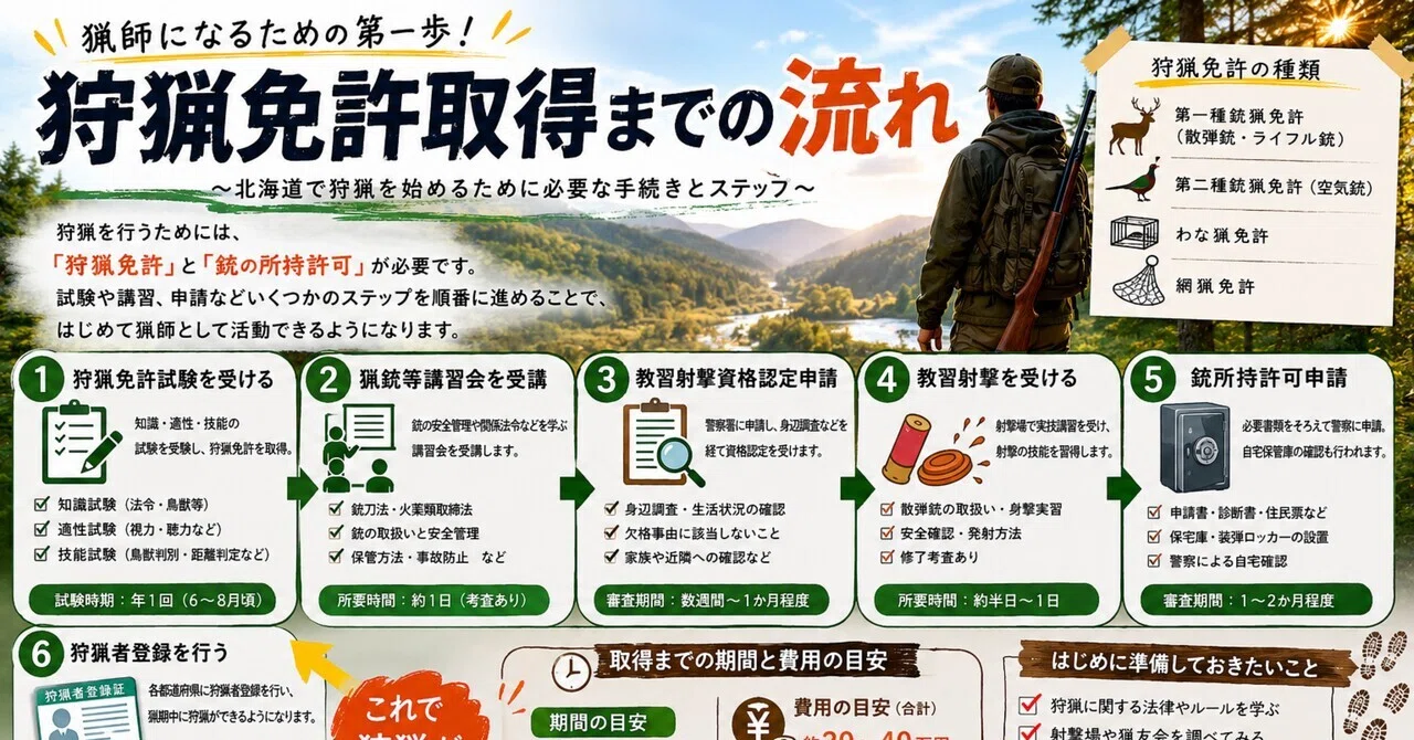 狩猟免許取得までの流れ｜the CATCHER in the STREAM
